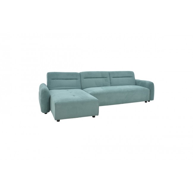Γωνιακός καναπές "INSPIRED" αναστρέψιμος από ύφασμα σε μέντα χρώμα 293x80x142