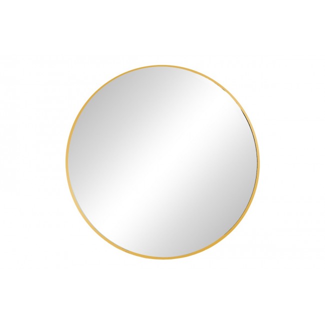 Καθρέπτης "EMMETT" από αλουμίνιο σε χρυσό χρώμα Φ80x2.5