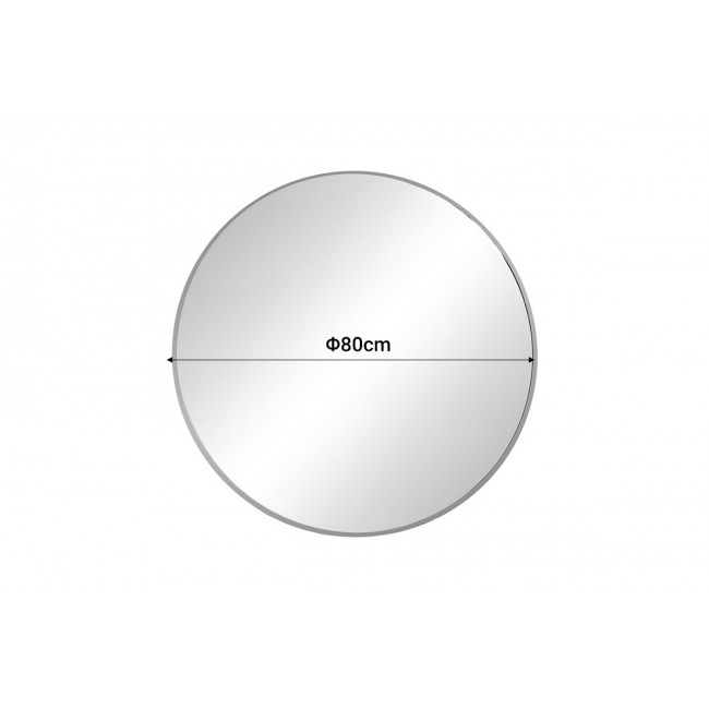 Καθρέπτης "EMMETT" από αλουμίνιο σε ασημί χρώμα Φ80x2.5