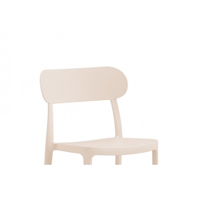 Καρέκλα "AMVROAN" από pp σε χρώμα καπουτσίνο 51x49x79.5
