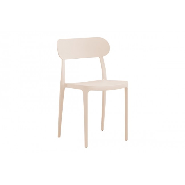 Καρέκλα "AMVROAN" από pp σε χρώμα καπουτσίνο 51x49x79.5