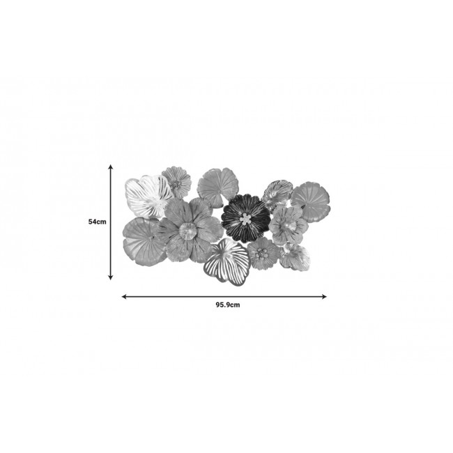 Διακοσμητικό τοίχου "PRINTEMPS" από μέταλλο πολύχρωμο 95.9x3.8x54