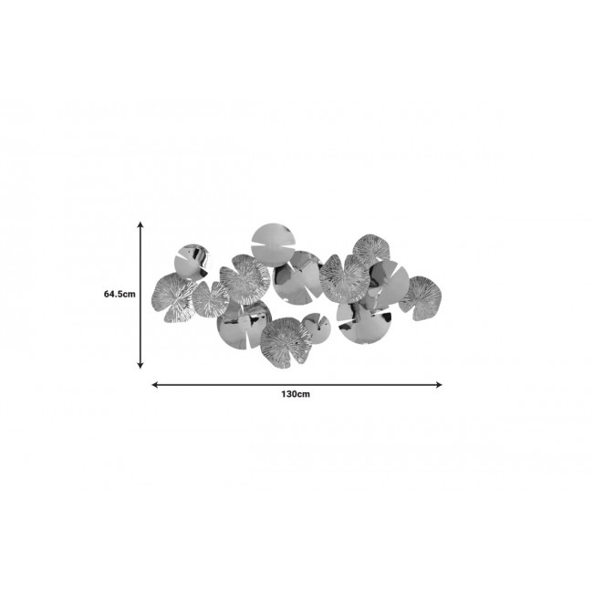 Διακοσμητικό τοίχου "LILY" από μέταλλο σε χρυσό χρώμα 130x64.5x6