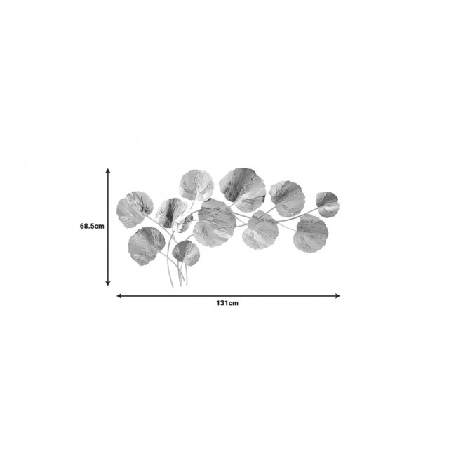 Διακοσμητικό τοίχου "FLEUR" από μέταλλο σε χρυσό χρώμα 131x68.5x6
