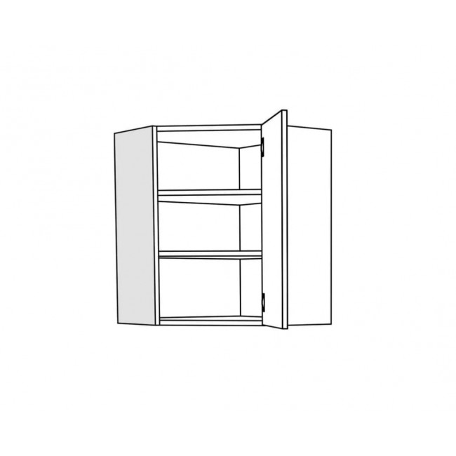 Γωνιακό επιτοίχιο ντουλάπι "ΙΝ" σε χρώμα της άμμου ματ 60/31x60/31x72